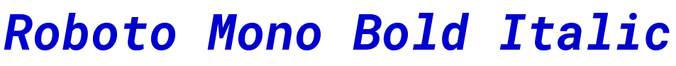Roboto Mono Bold Italic fuente